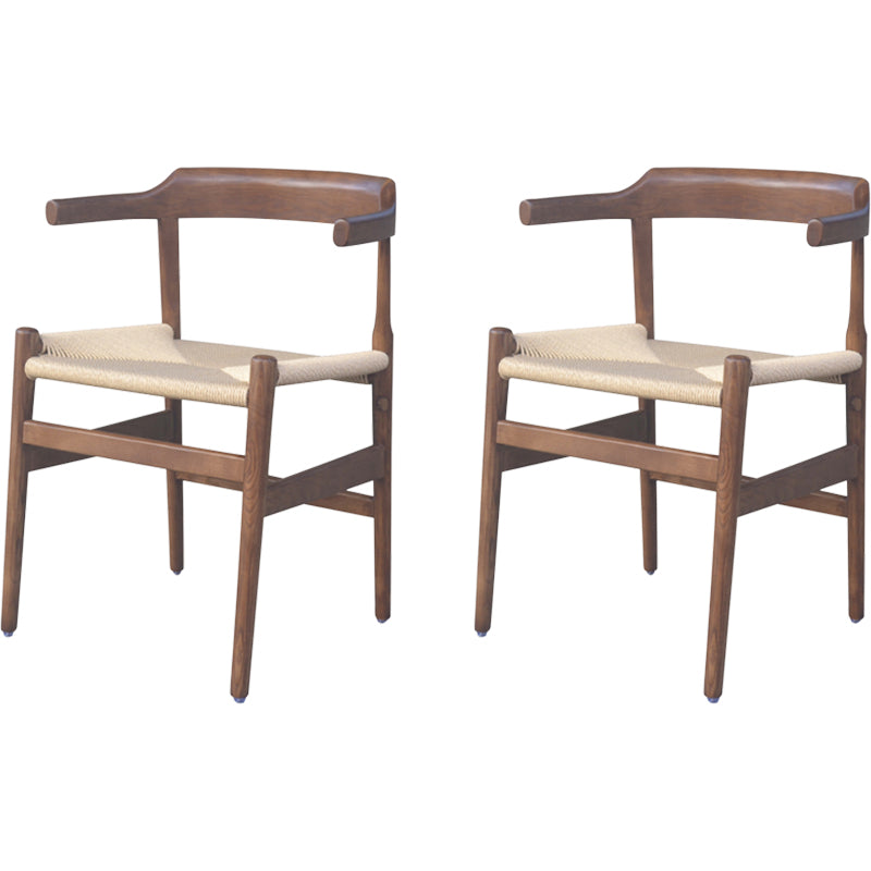 Contemporary Style Open Back Solid Wood Home Use Dining Side Chair