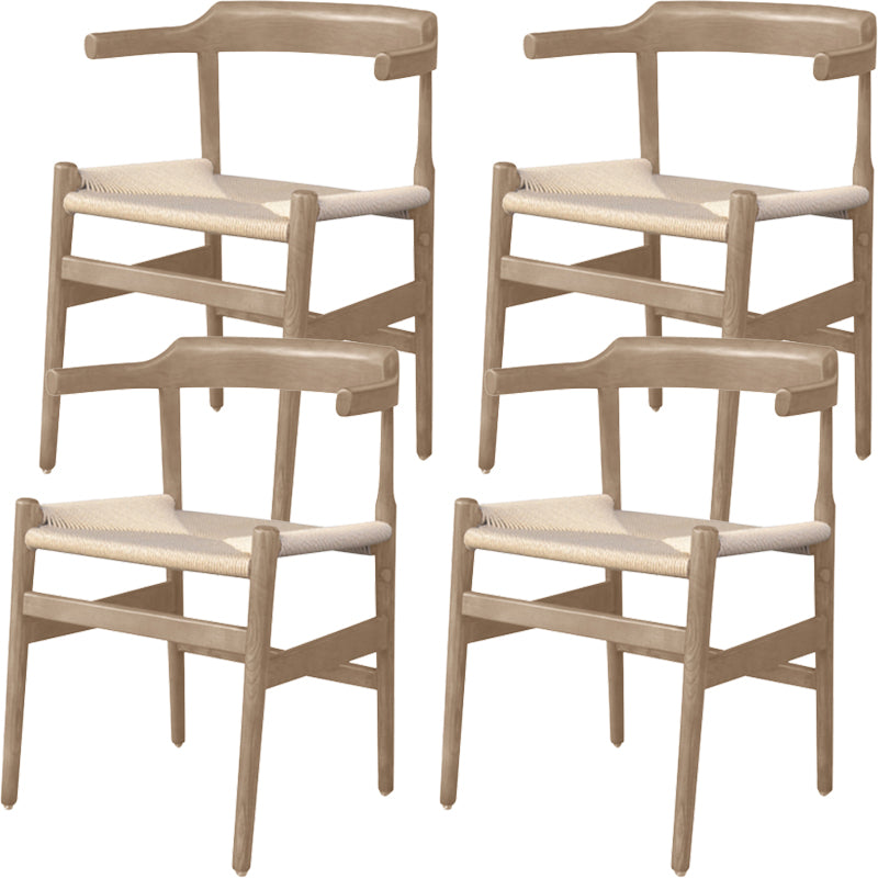 Contemporary Style Open Back Solid Wood Home Use Dining Side Chair