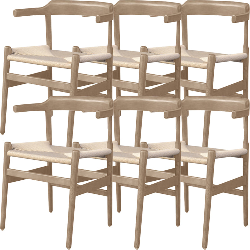 Contemporary Style Open Back Solid Wood Home Use Dining Side Chair