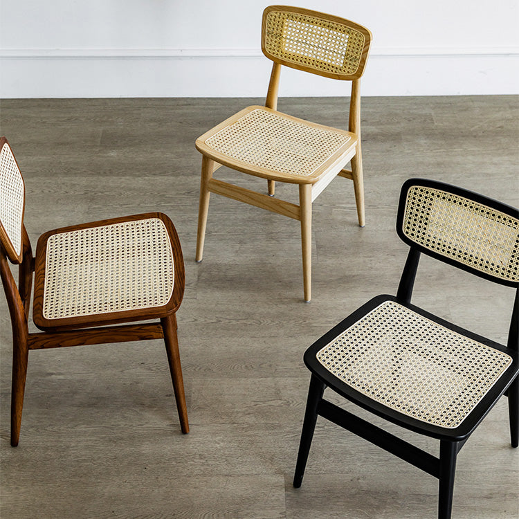 Contemporary Indoor Solid Wood Open Back Armless Dining Chair