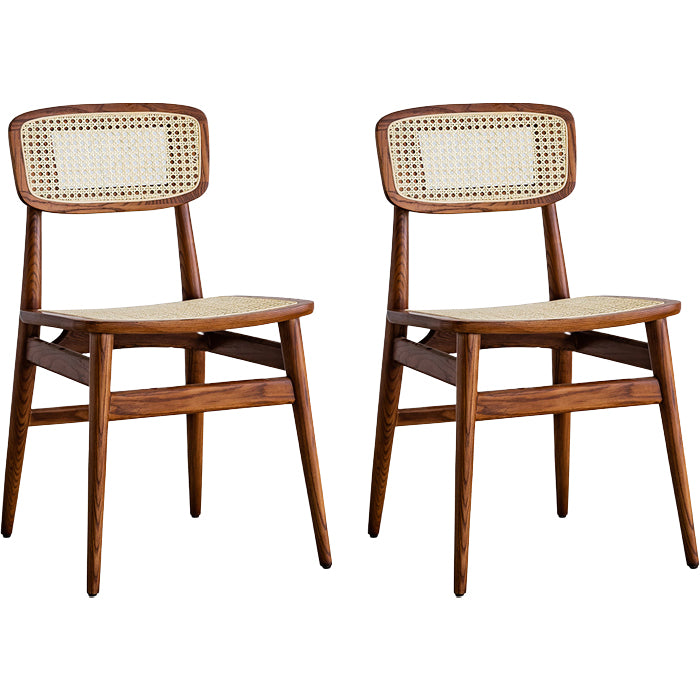 Contemporary Indoor Solid Wood Open Back Armless Dining Chair