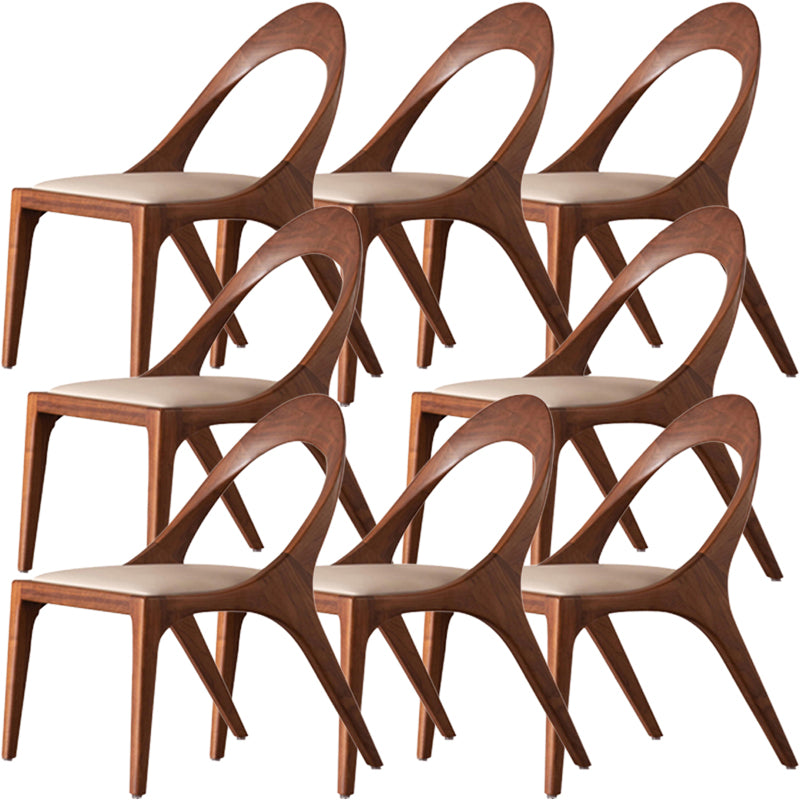 Contemporary Style Open Back Solid Wood Home Dining Side Chair