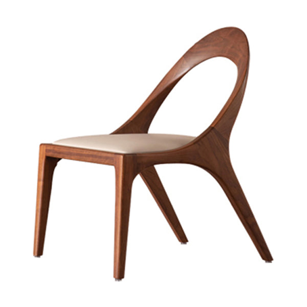 Contemporary Style Open Back Solid Wood Home Dining Side Chair
