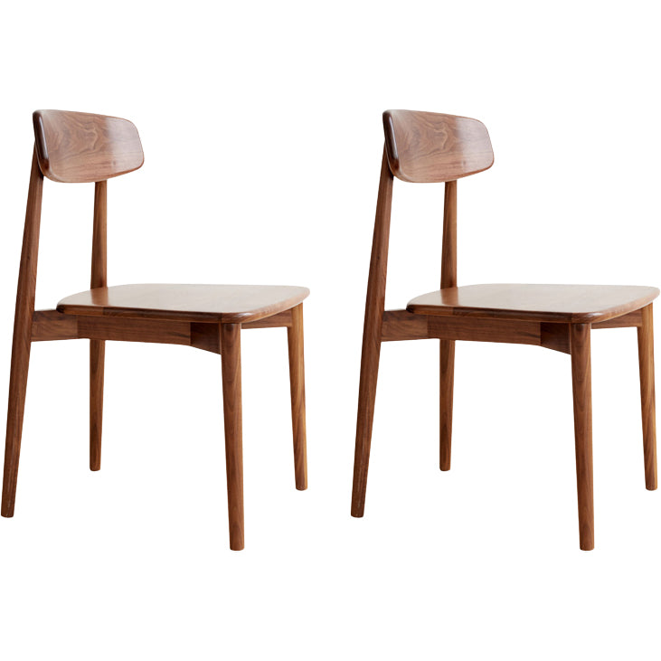 Indoor Contemporary Solid Wood Open Back Armless Dining Side Chair