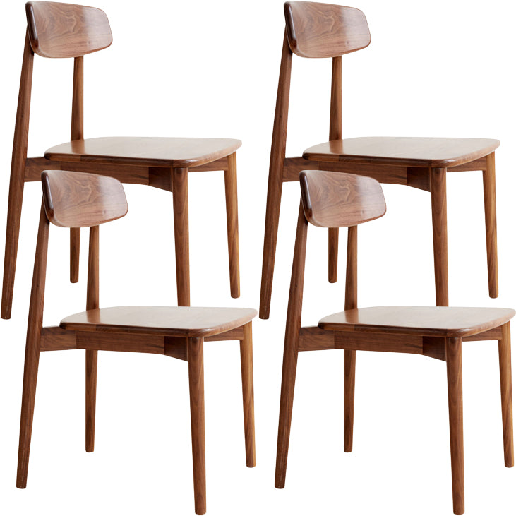 Indoor Contemporary Solid Wood Open Back Armless Dining Side Chair