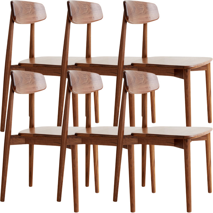 Indoor Contemporary Solid Wood Open Back Armless Dining Side Chair