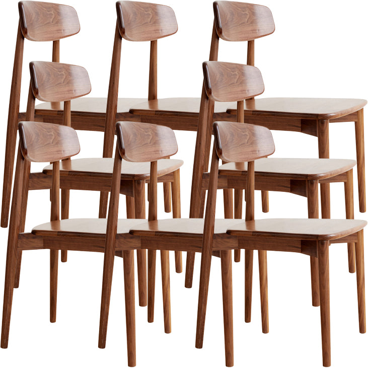 Indoor Contemporary Solid Wood Open Back Armless Dining Side Chair