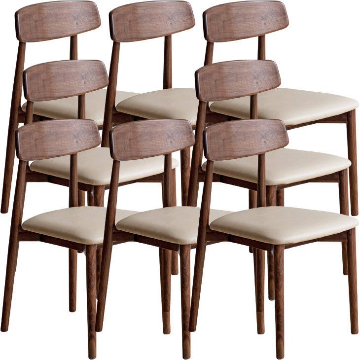 Indoor Contemporary Solid Wood Open Back Armless Dining Side Chair