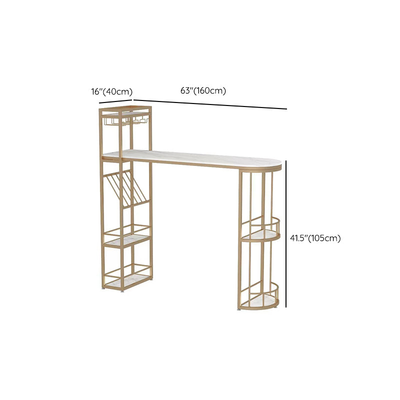 1/3 Pieces Irregular Shape Sintered Stone Counter Table with High Stools