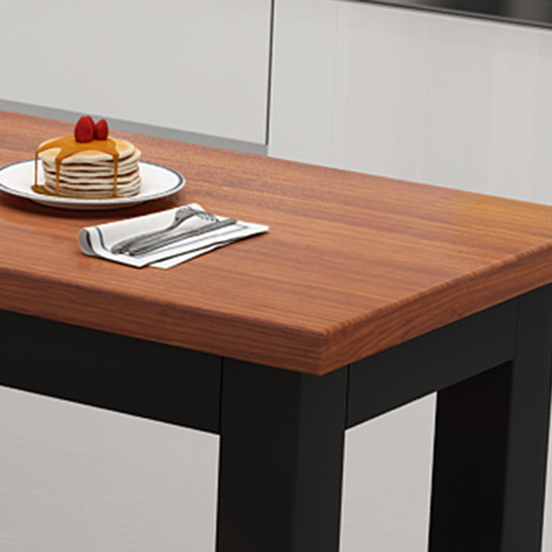 Contemporary Style 1/4/5 Pieces Wood Rectangular Bar Table Set for Indoor