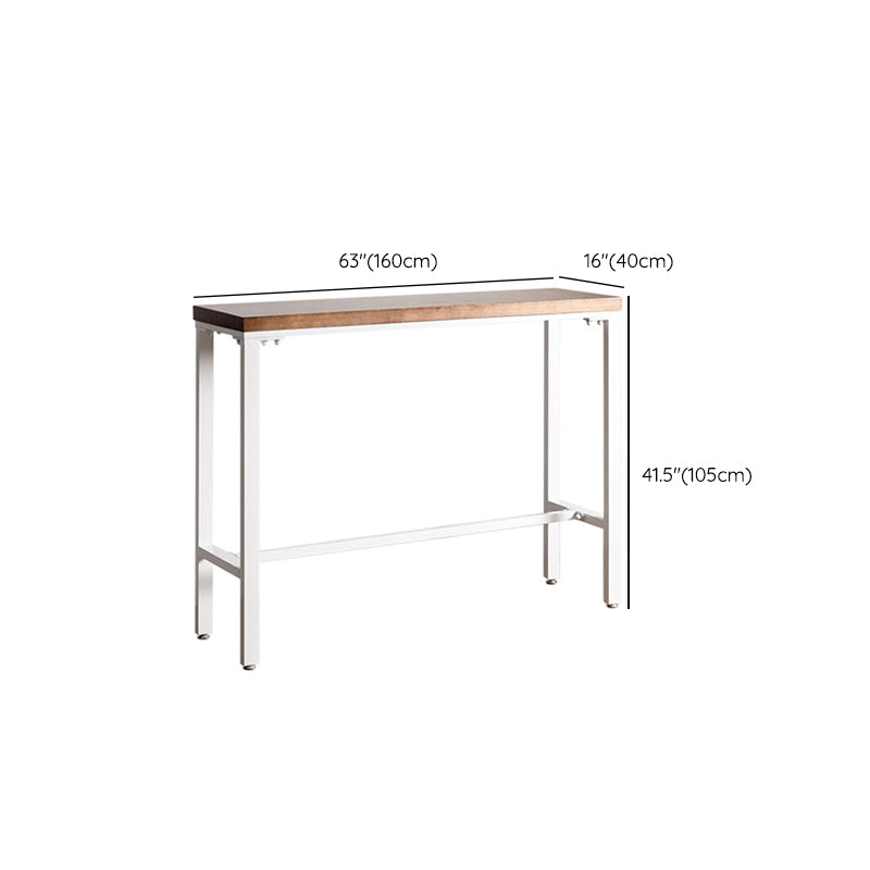 1/3 Pieces Modern Style Rectangle Solid Wood Pub Table with High Stools