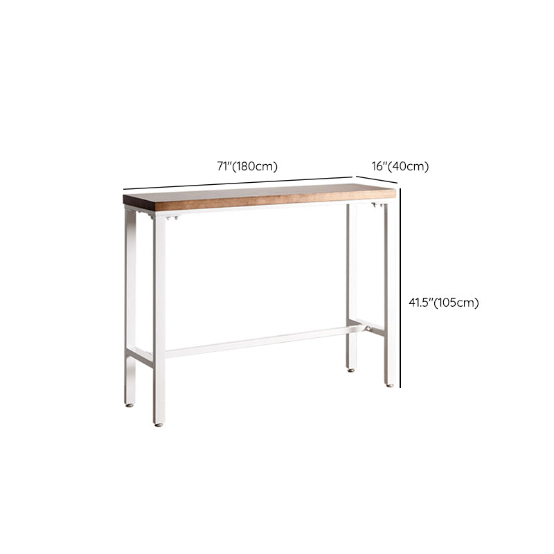 1/3 Pieces Modern Style Rectangle Solid Wood Pub Table with High Stools