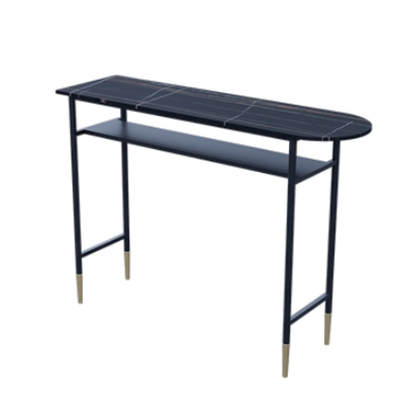 1/3 Pieces Glam Rectangle Sintered Stone Top Counter Table with High Stools