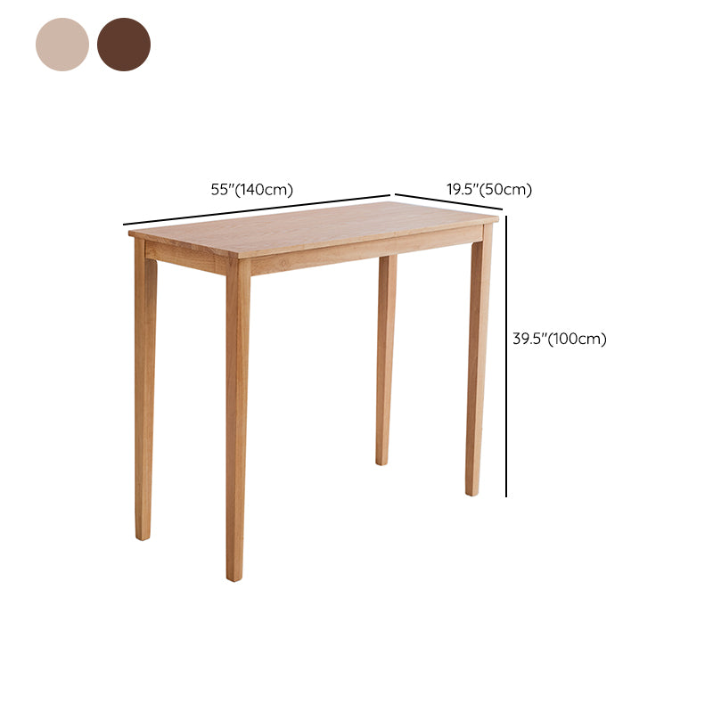 Contemporary Rectangle Solid Wood Living Room Bar Dining Table