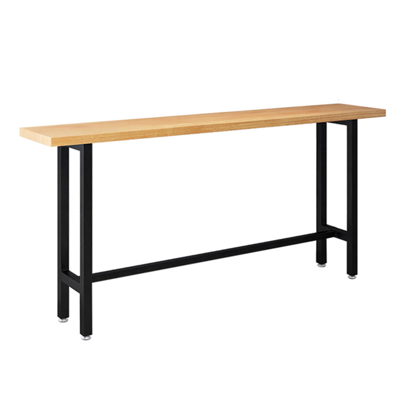Contemporary Solid Wood Trestle Base Bar Table for Kitchen Dining Room