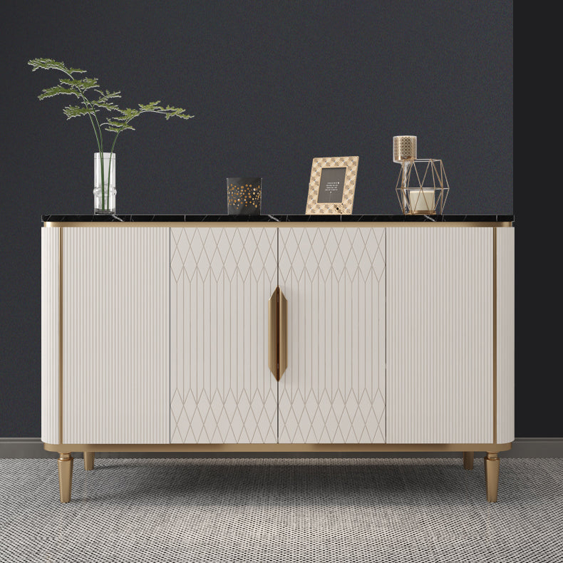 Glam Style Gold Base Sideboard Cabinet 35.4-inch High Engineered Wood Credenza