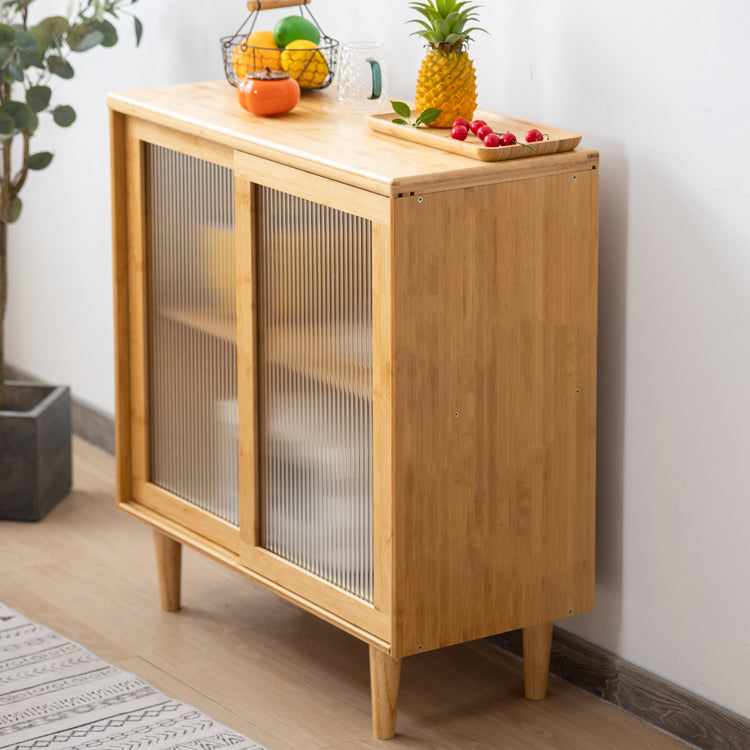 Farmhouse Glass Doors Sideboard Cabinet 32.7-inch High Buffet