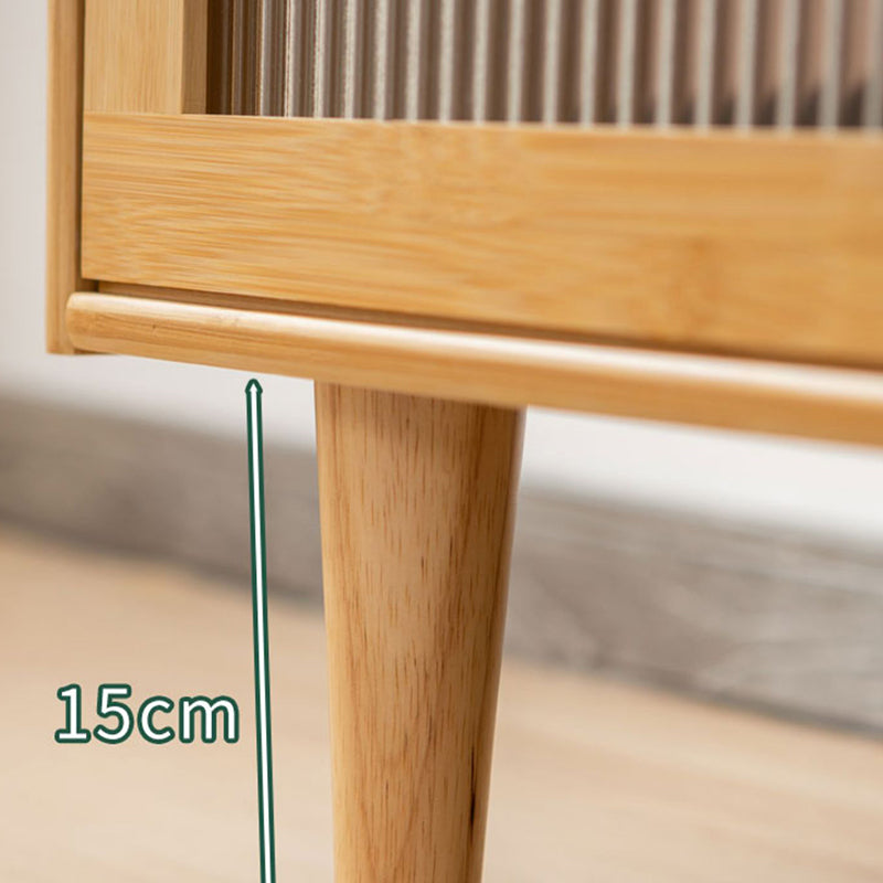 Farmhouse Glass Doors Sideboard Cabinet 32.7-inch High Buffet