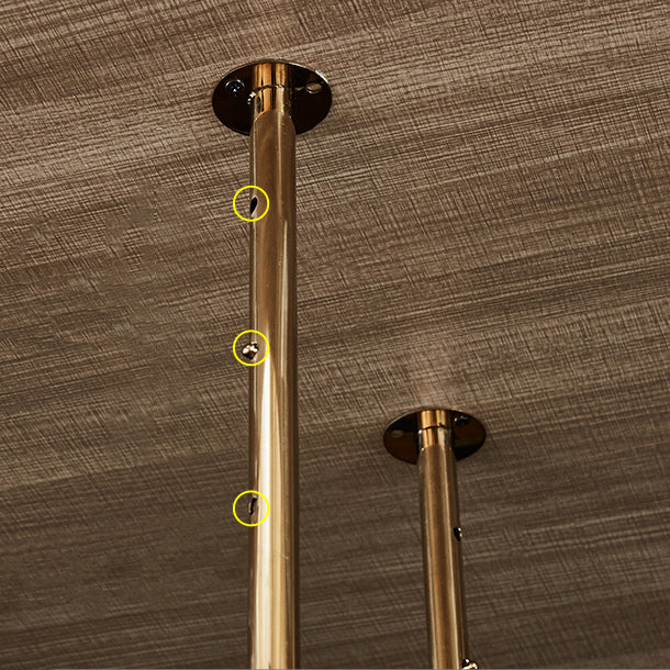 Gold Steel Hanging Wine Holder with Glass Holder & Storage Shelf