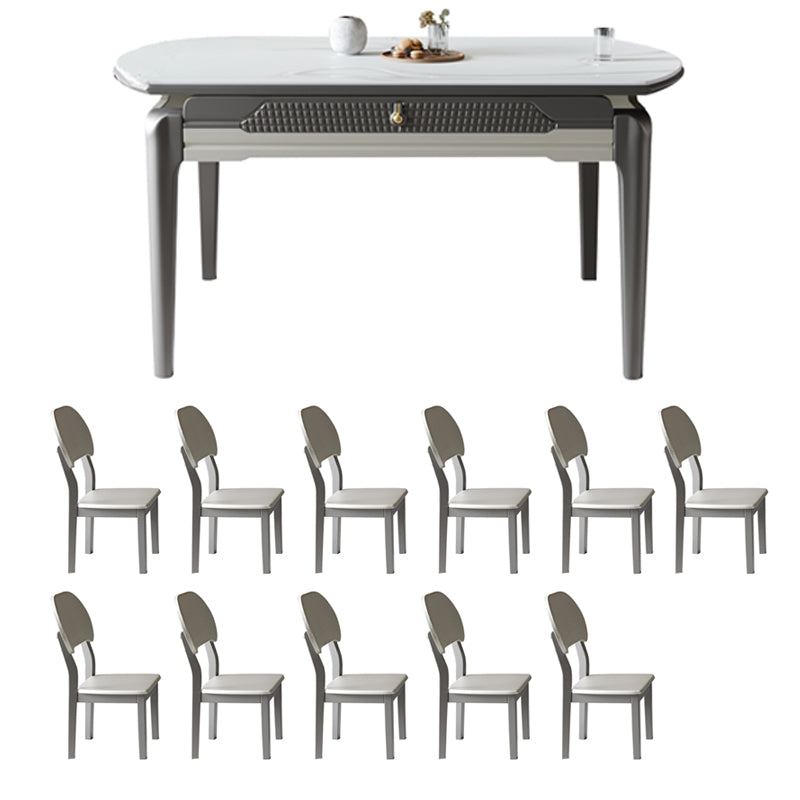 5/7/9/11 Pieces Modern Round Sintered Stone Dining Set for Home