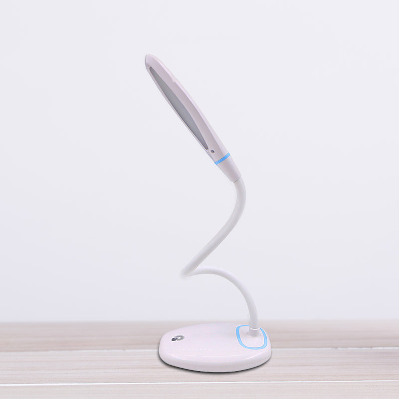 Touch Control Stepless Dimming LED Desk Lamp USB Charging Simple Reading Light with Flexible Metal Arm