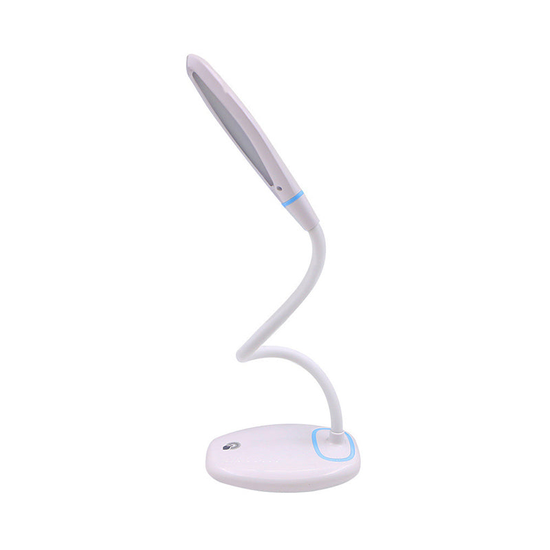 Touch Control Stepless Dimming LED Desk Lamp USB Charging Simple Reading Light with Flexible Metal Arm