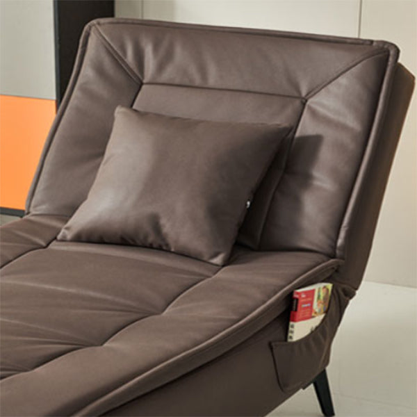 Contemporary Solid Color Upholstered Armless Chaise Lounge Couch with Storage