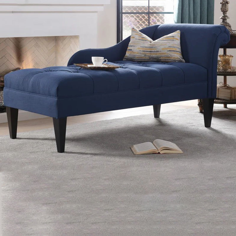 Modern Cotton Blend Upholstered Cushioned One Armed Chaise Lounge