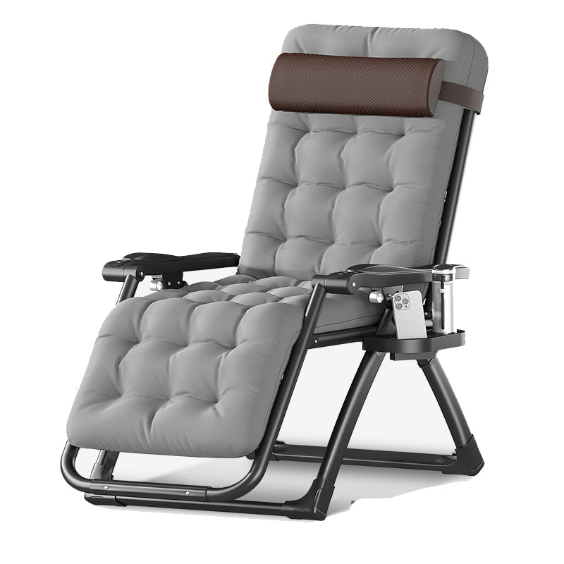 Contemporary Metal Base with Arms and Cup Holders Indoor Chairs