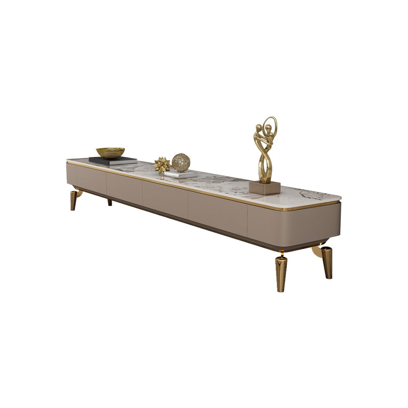 Stone TV Media Stand Contemporary Stand Console with Drawers