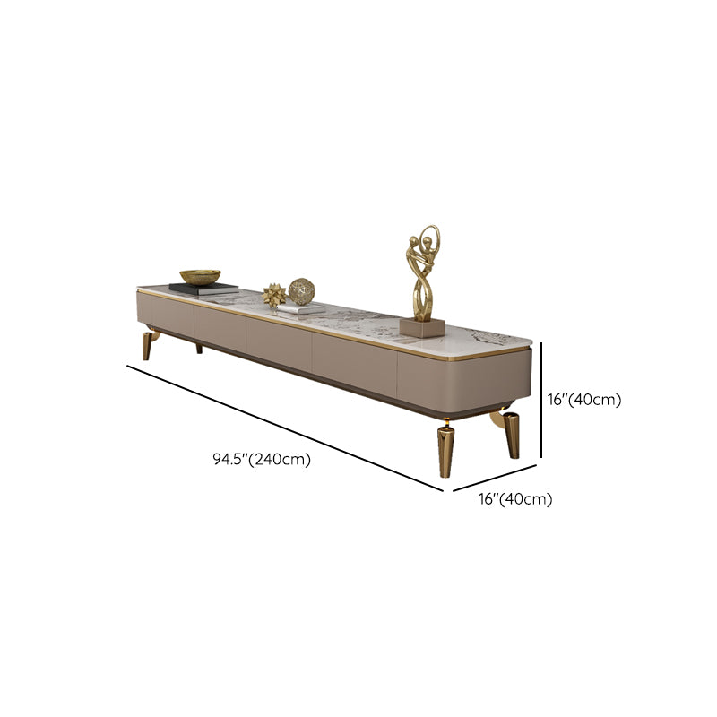 Stone TV Media Stand Contemporary Stand Console with Drawers