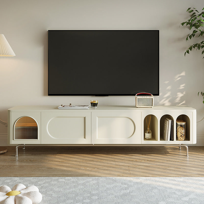 White TV Media Console Modern Media Console TV Stand for Living Room