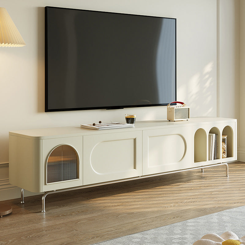 White TV Media Console Modern Media Console TV Stand for Living Room
