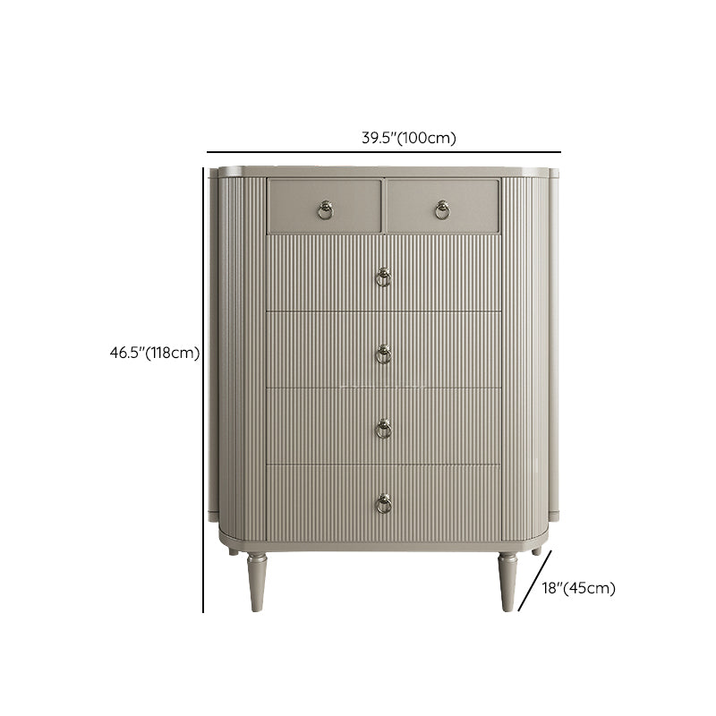 Solid Wood Classic Glam Storage Chest Dresser with 6/10 Drawers