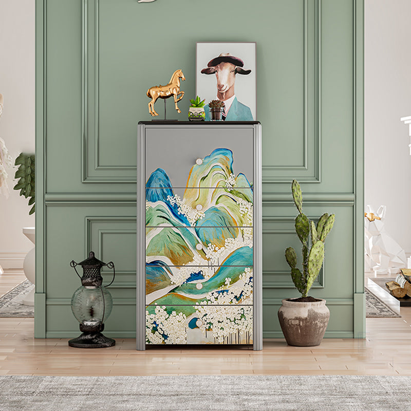 Vertical Storage Chest Dresser Modern Storage Chest with 5 Drawers