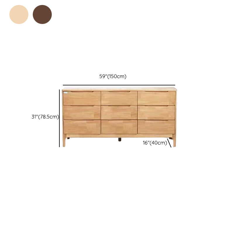 Modern Dresser Solid Wood Storage Chest Dresser with 9/7/6/5/4 Drawers
