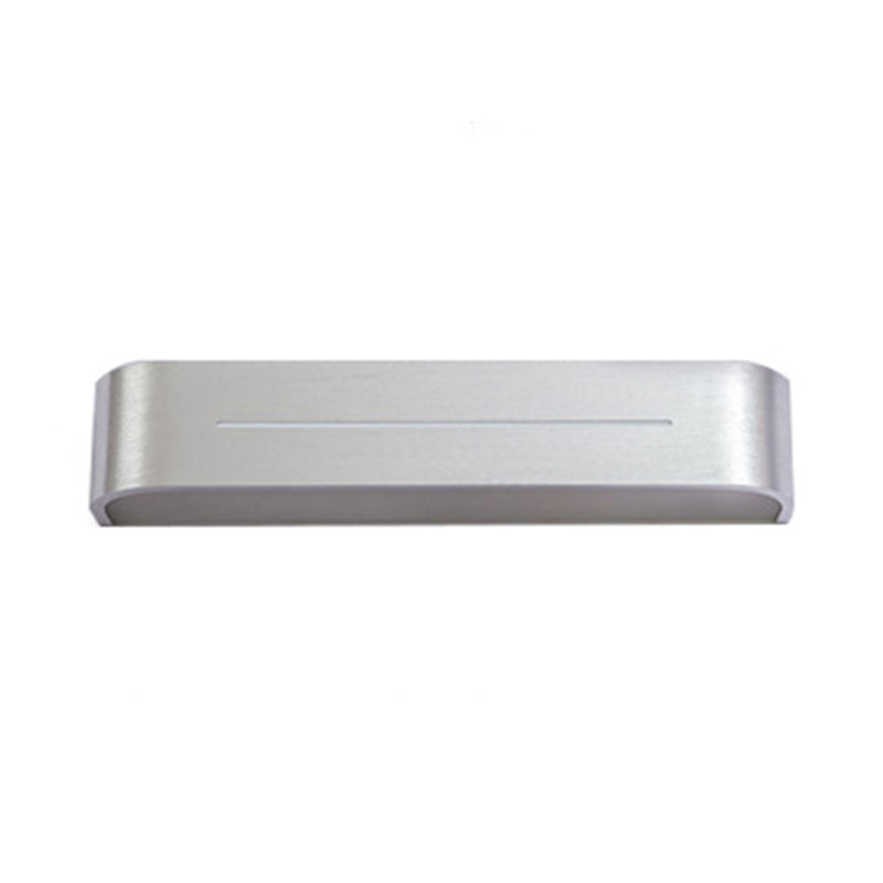 Lumière à lave-LED à LED de 11 "/ 15" moderne avec une teinte en aluminium argenté, appiculture d'éclairage rectangulaire, lumière chaude / blanche