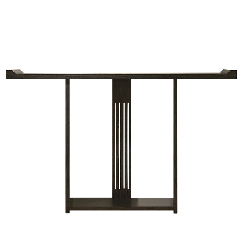 Rectangle Contemporary Console Table Wood Console Sofa Table in Black/Brown/Natural