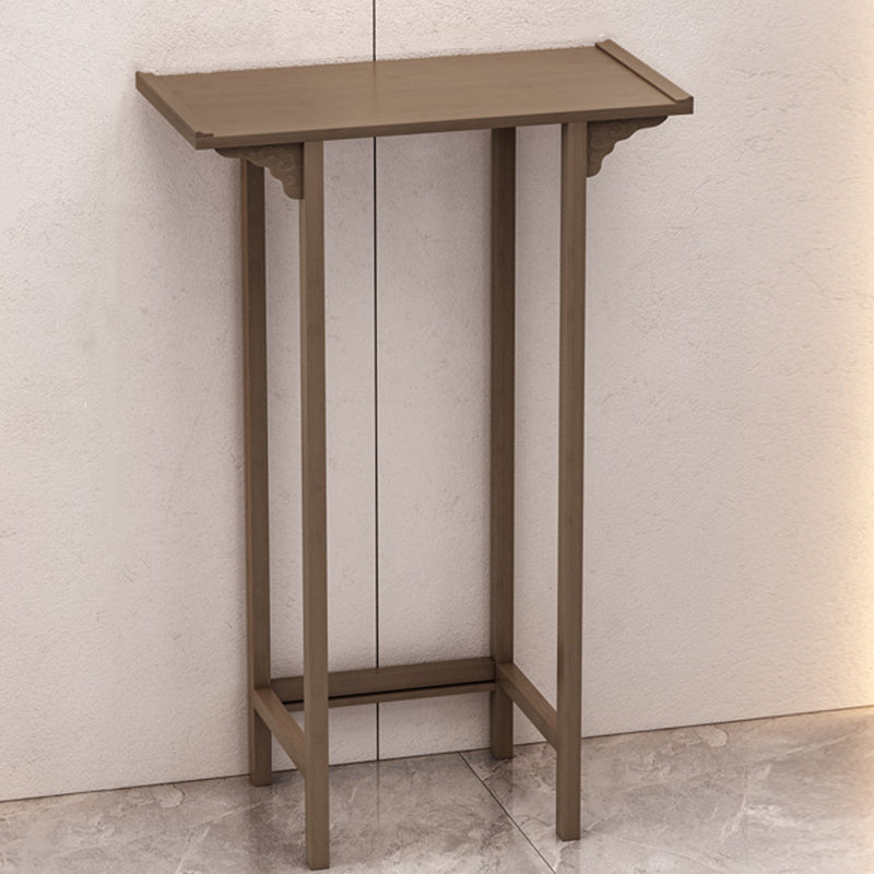 Rectangle Shape Contemporary Console Table Dark Brown Bamboo Console Sofa Table