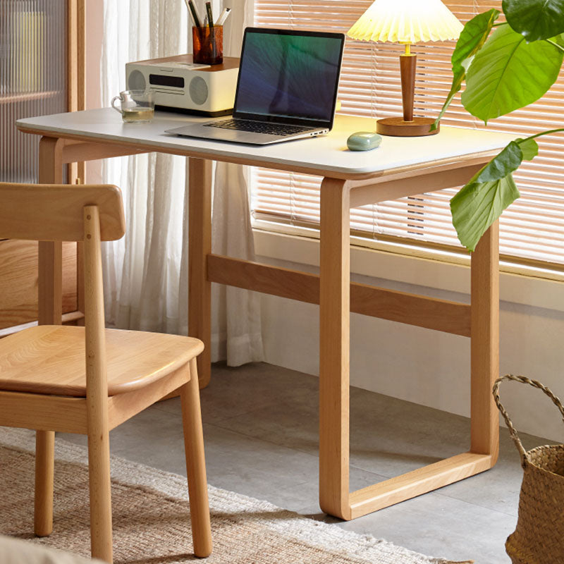 Solid Wood Simple Style Writing Desk Bedroom Office Desk , 29.5 Inch High
