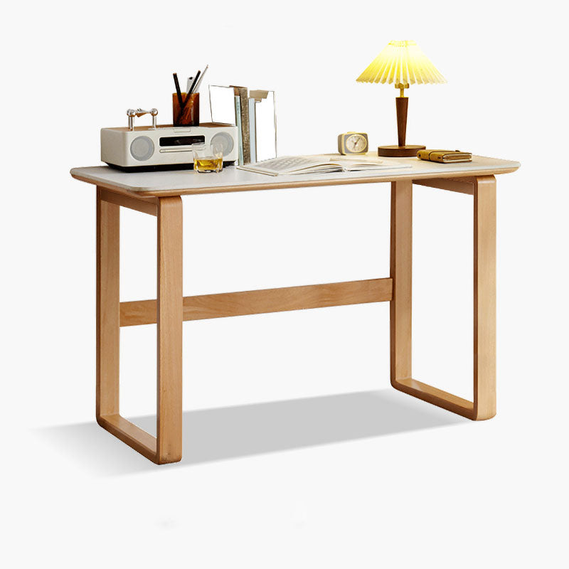 Solid Wood Simple Style Writing Desk Bedroom Office Desk , 29.5 Inch High