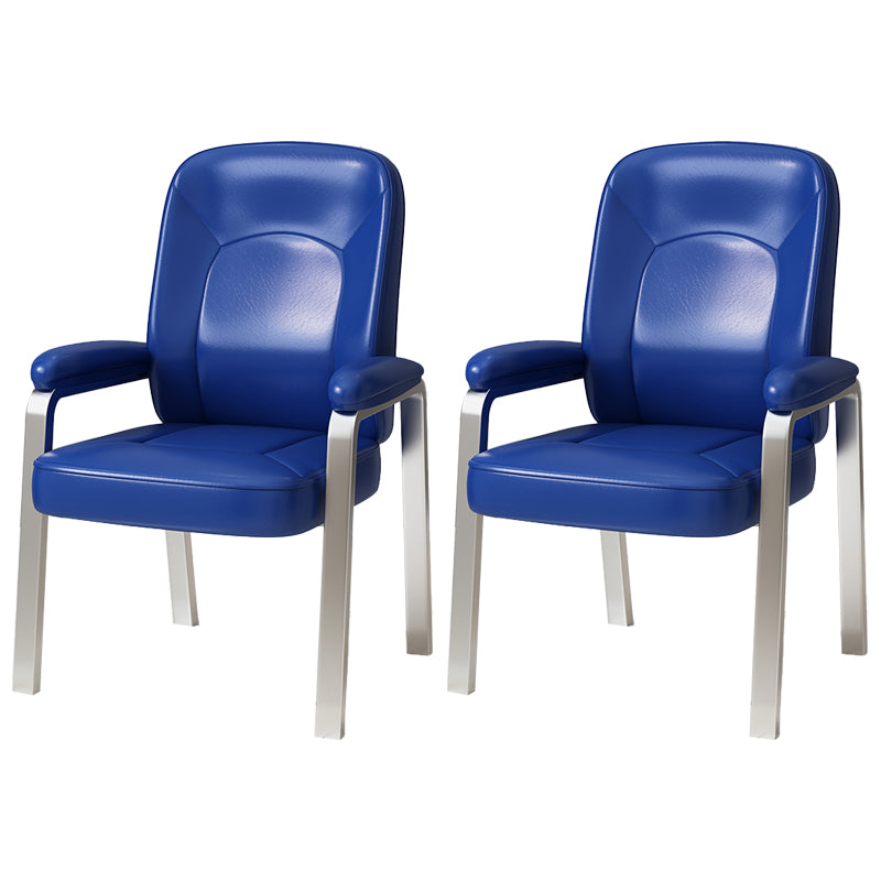 Modern Fixed Arms Office Chair No Wheels Desk Chair for Home