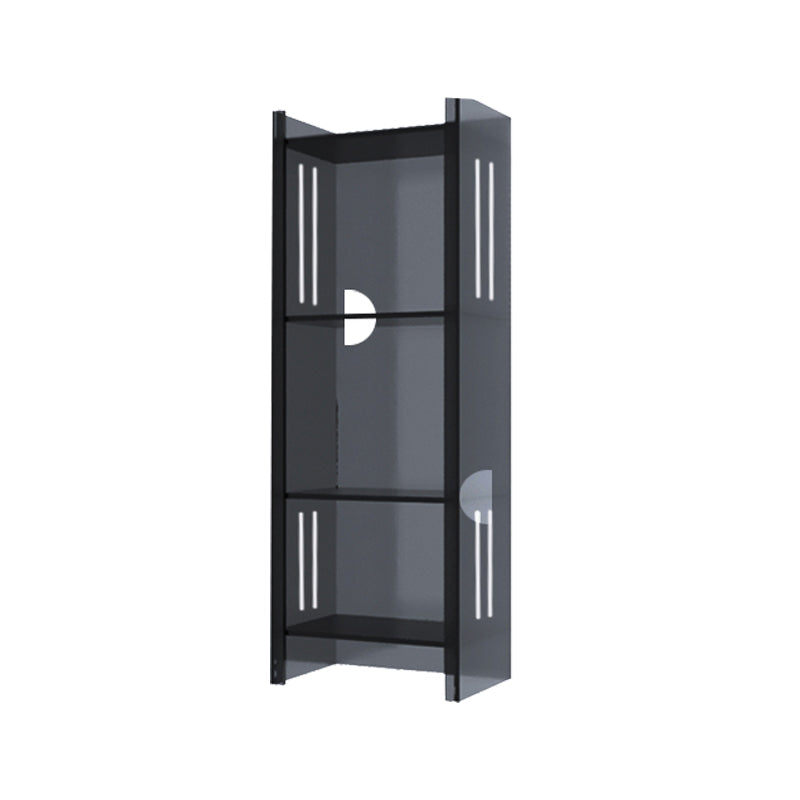 Modern Closed Back Standard Bookshelf Acrylic Bookcase with Rectangular Shelves