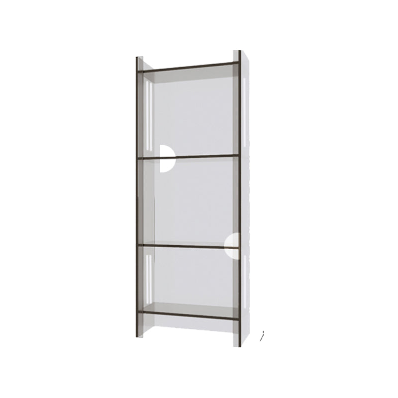 Modern Closed Back Standard Bookshelf Acrylic Bookcase with Rectangular Shelves