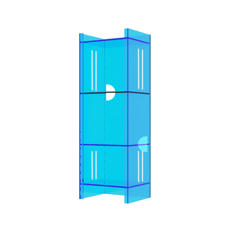 Modern Closed Back Standard Bookshelf Acrylic Bookcase with Rectangular Shelves