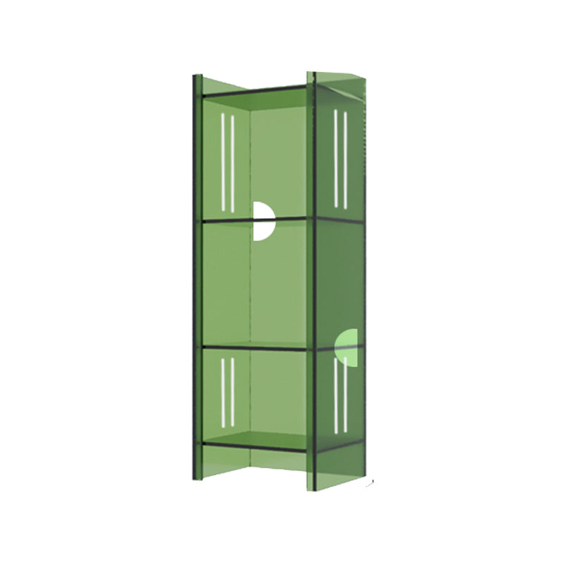 Modern Closed Back Standard Bookshelf Acrylic Bookcase with Rectangular Shelves