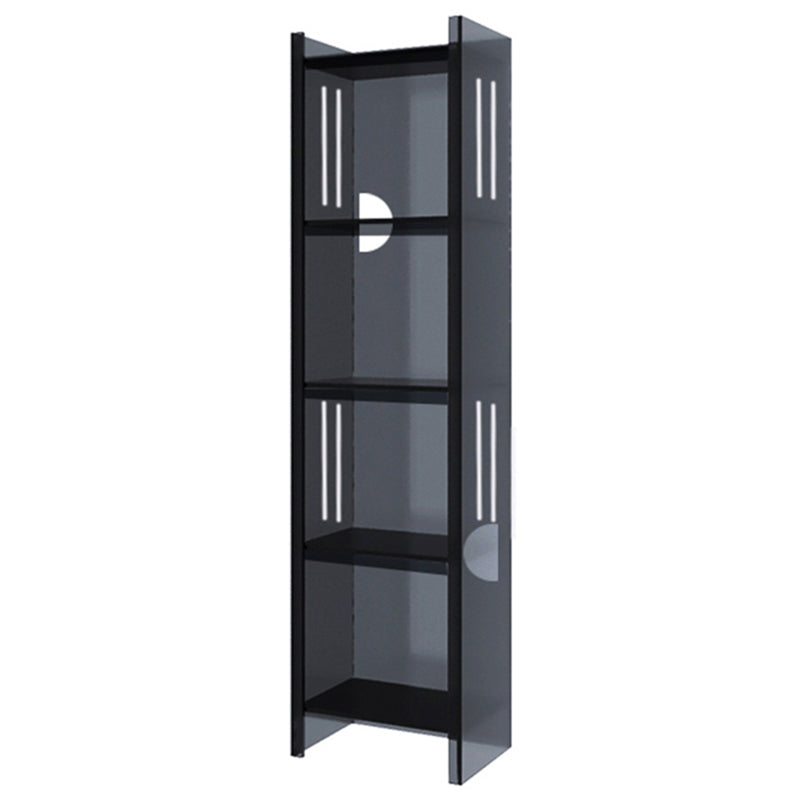Modern Closed Back Standard Bookshelf Acrylic Bookcase with Rectangular Shelves