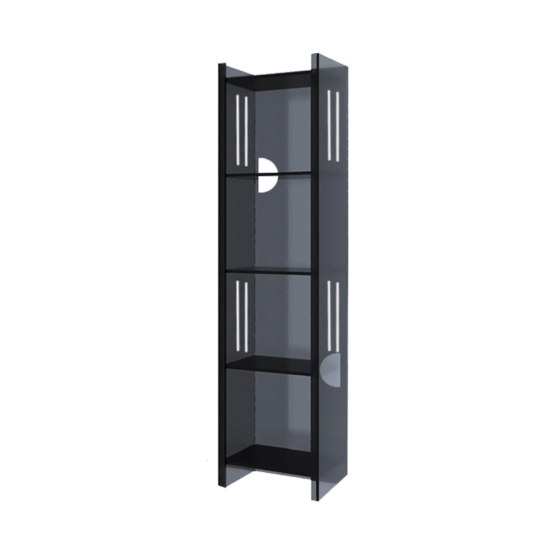 Modern Closed Back Standard Bookshelf Acrylic Bookcase with Rectangular Shelves