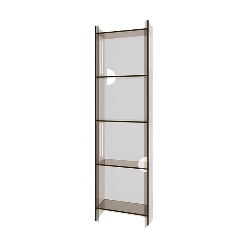 Modern Closed Back Standard Bookshelf Acrylic Bookcase with Rectangular Shelves