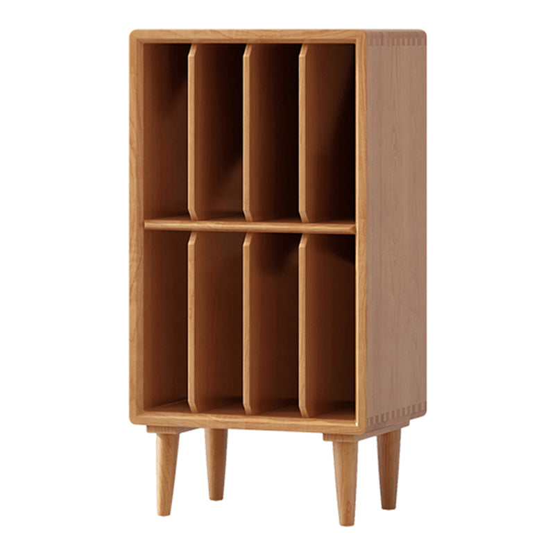 Vertical Solid Wood Bookshelf Contemporary Closed Back Bookcase
